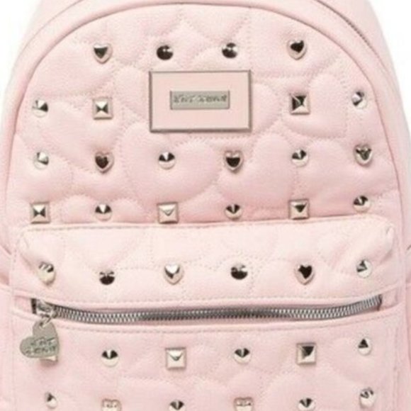 Betsey Johnson PINK STUDDED BACKPACK - Picture 7 of 7